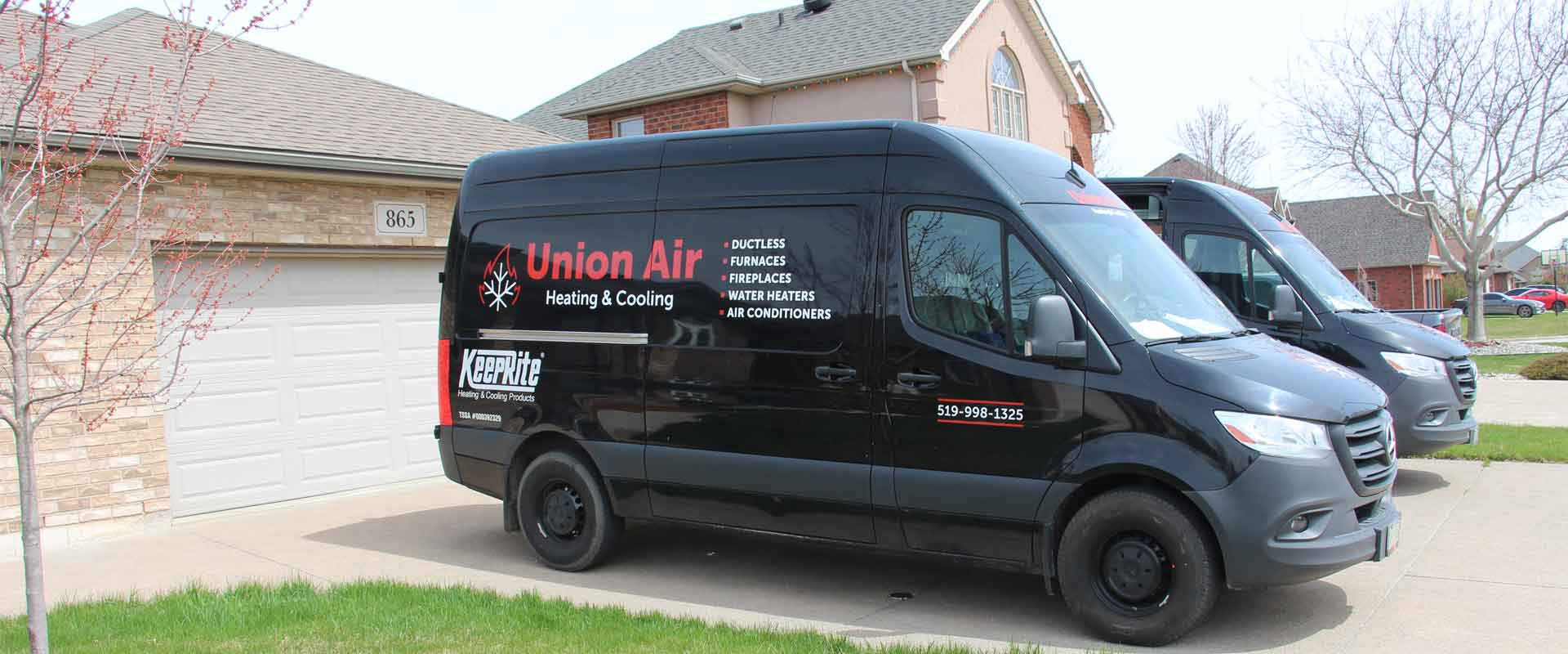 Union Air service van for HVAC installation and replacement.