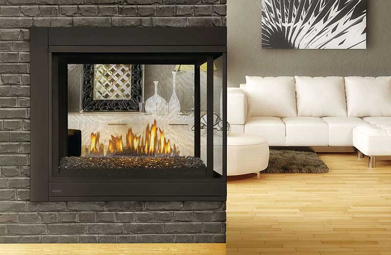 Multi sided fireplace, Windsor, Ontario